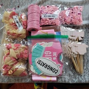 It's a Girl baby shower items, some new some used just as display.